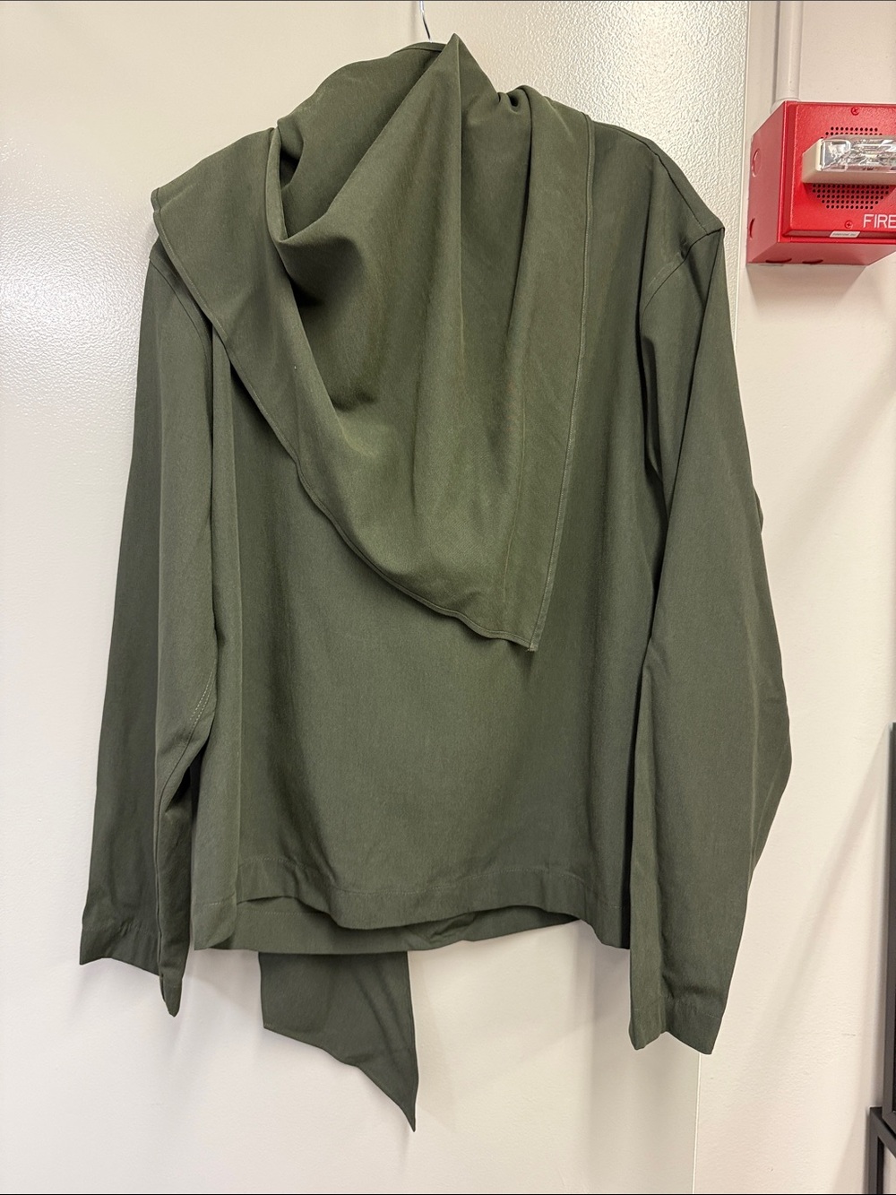 Nanushka + Zara Men's Olive Green Draped neck Shirt